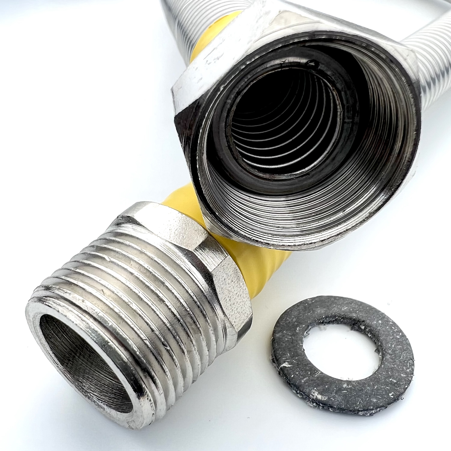 Изображение товара Подводка для газа сильфонная в оплетке Tuboflex 3/4" внутренняя-наружная резьба 2 м