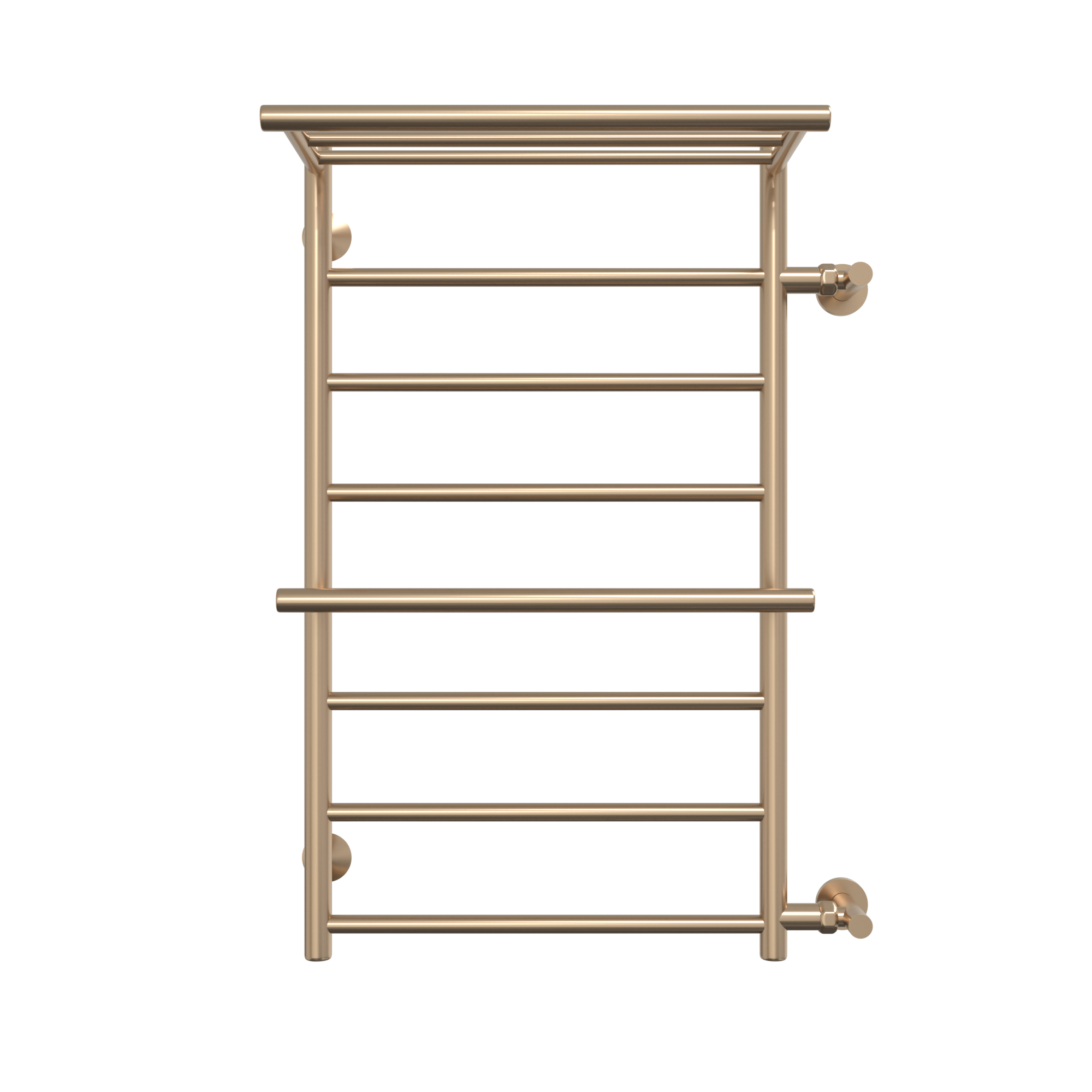 Изображение товара Полотенцесушитель водяной с полкой лестница Laris Лавина П9 73208022BRONZE 58x80 см 1" нержавеющая сталь 304 цвет бронза