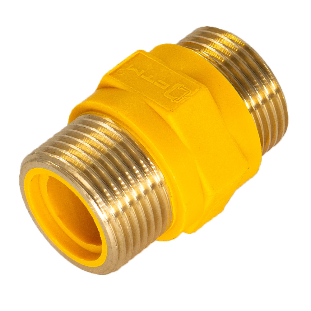 Изображение товара Муфта латунная СТМ 1/2x1/2 НР для газоснабжения, Китай