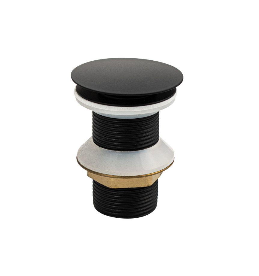 Изображение товара Донный клапан для раковины без перелива Magnus 0677 черный 85 мм