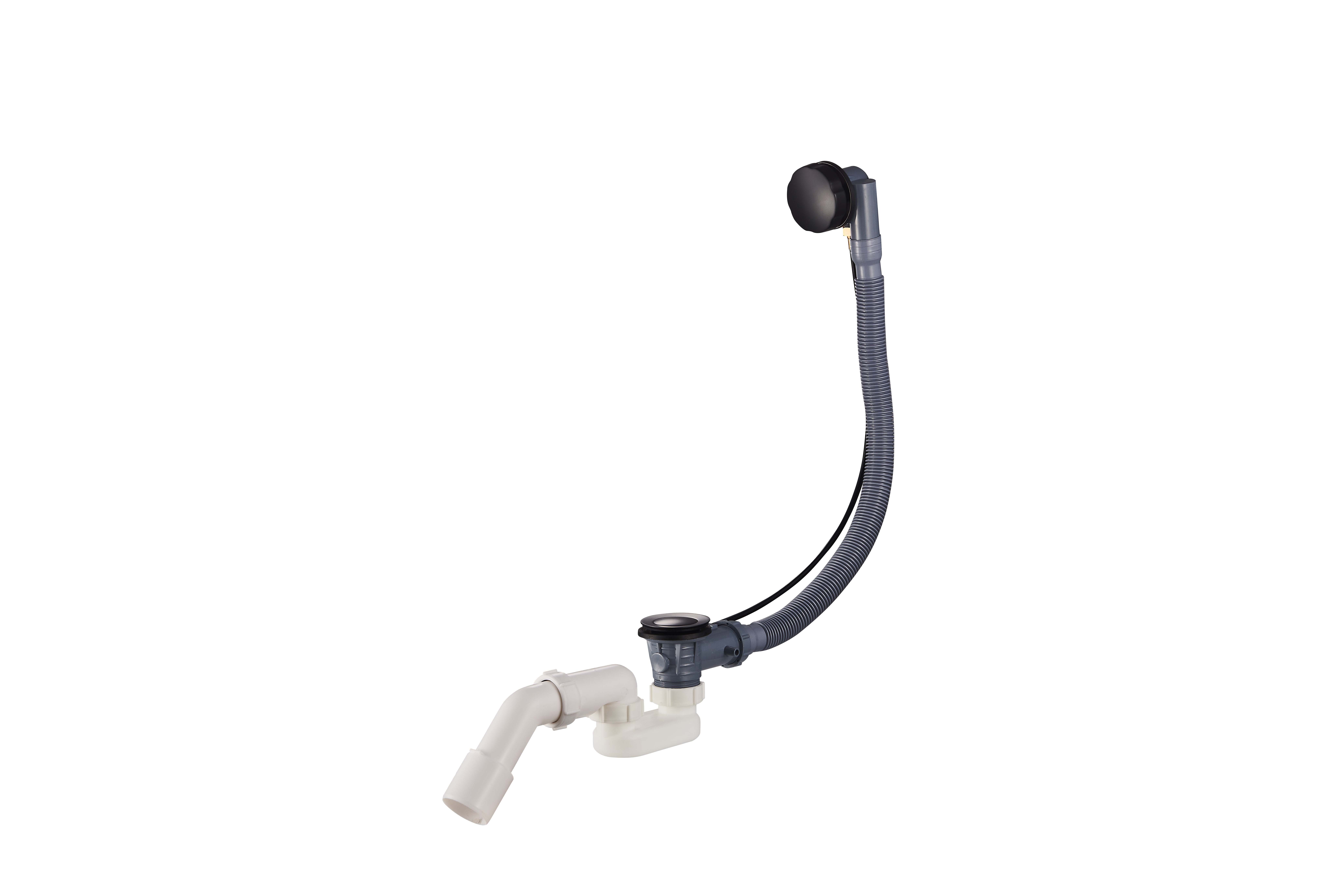 Изображение товара Сифон для ванны Raglo R600.30.06 D70 мм черный полуавтомат
