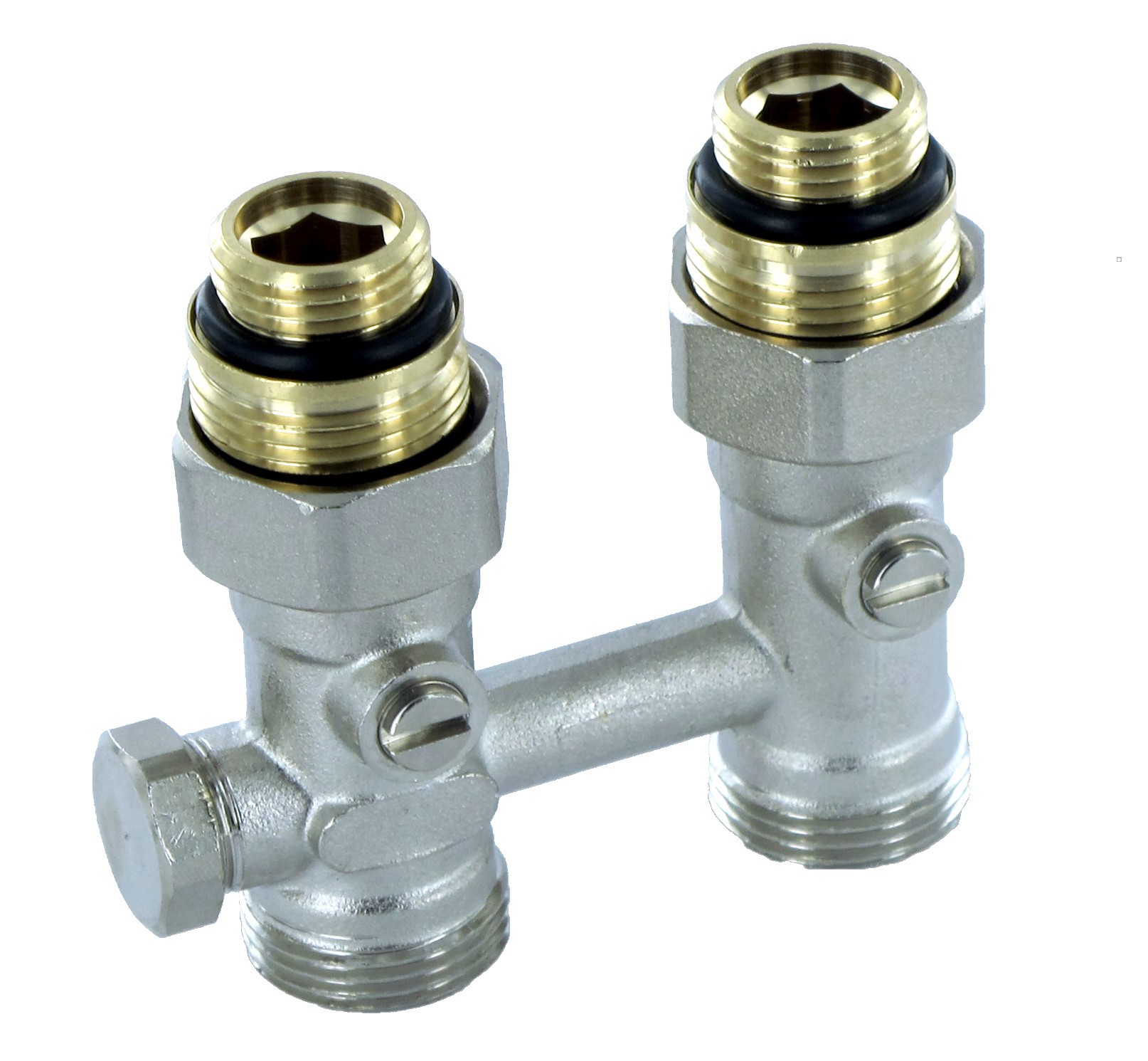 Изображение товара Узел нижнего подключения Comap прямой проходной тип 970A 3/4"x3/4" E с ниппелем 3/4"x1/2"