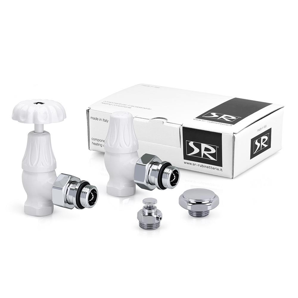 Изображение товара Комплект терморегулирующий угловой SR Rubinetterie K337-1500VC0A 1/2" белый