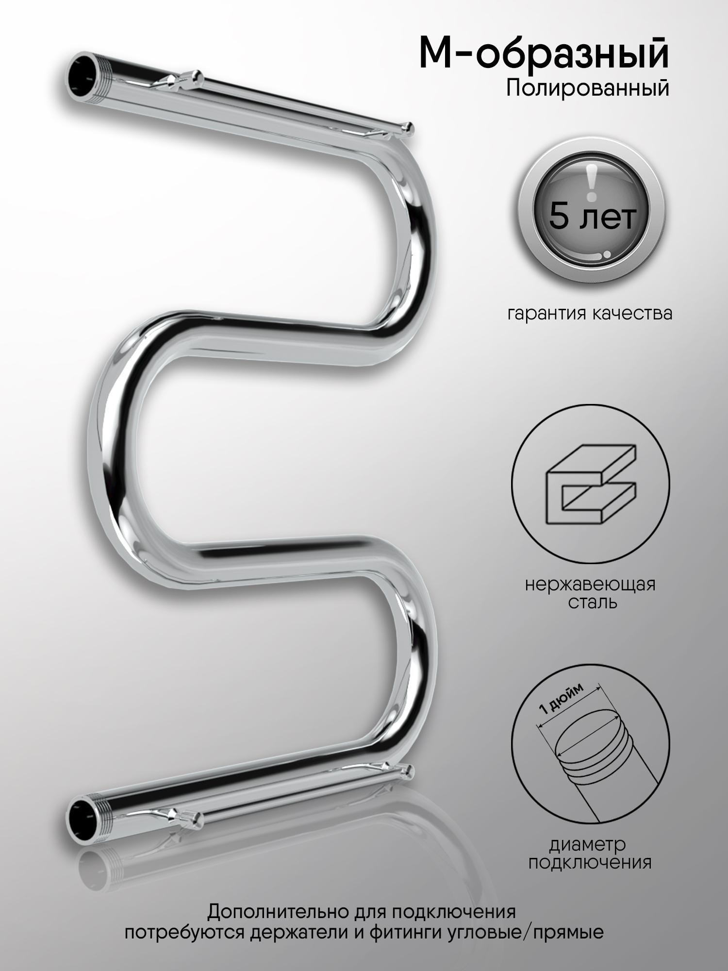 Изображение товара Водяной полотенцесушитель Indigo M 60x60 см нержавеющая сталь с полкой