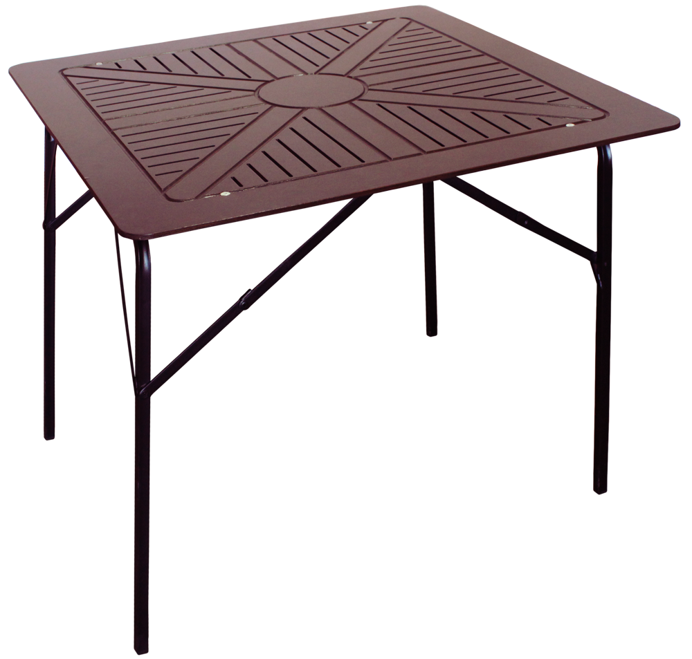 Изображение товара Складной садовый стол КОМПЛЕКТ-АГРО Бистро 95х85 см коричневый