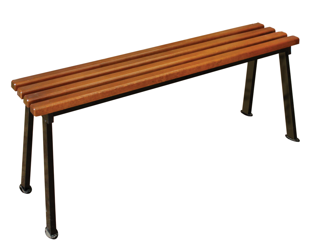 Изображение товара Садовая скамья Комплект-агро 118 см из дерева и металла коричневая, надежная и удобная