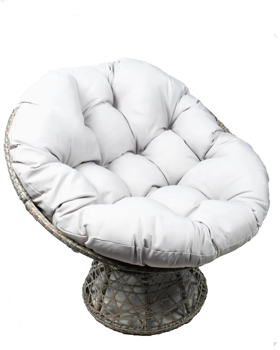 Изображение товара Кресло Foodatlas E4025 Лотос металл искусственный ротанг серый