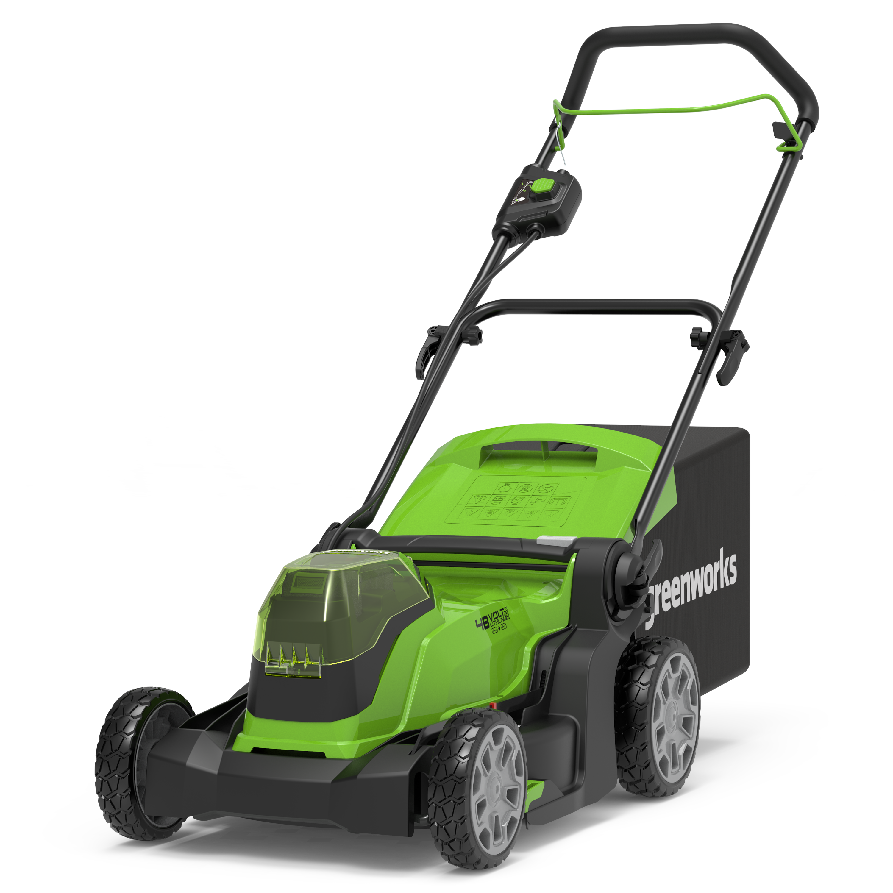 Изображение товара Аккумуляторная газонокосилка Greenworks G24X2LM41 48 В 41 см с функцией мульчирования