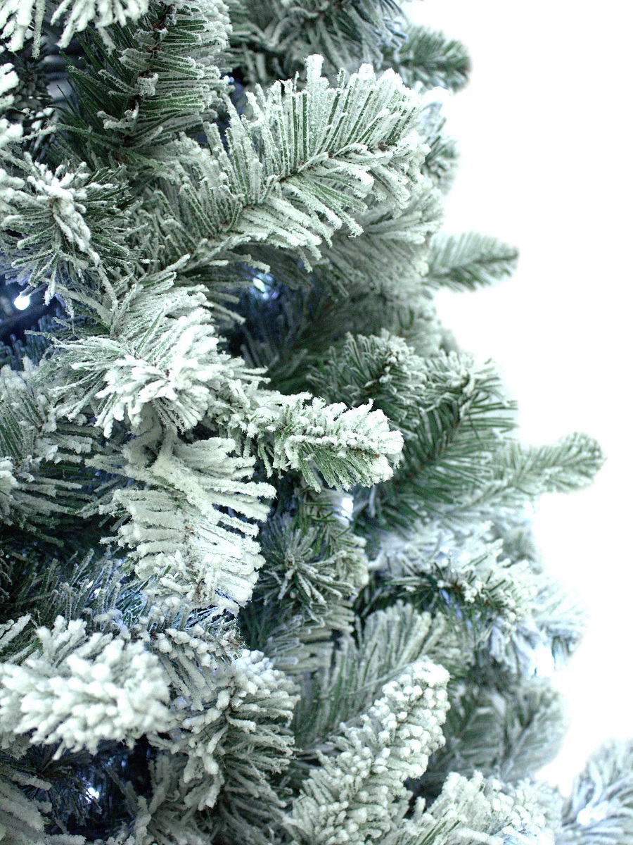 Изображение товара Ель новогодняя искусственная Beatrees Iceland 1.8 м заснеженная с LED гирляндой 300 ламп холодного белого цвета