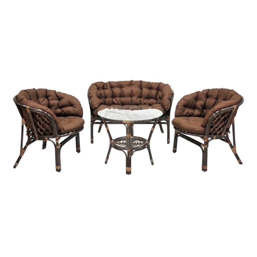 Изображение товара Комплект садовой мебели Classic Rattan 03/10 Б (S) стол кресла диван подушки Индонезия