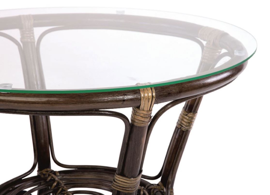 Изображение товара Стол садовый ЭКОДИЗАЙН Classic Rattan 60 см натуральный ротанг темно-коричневый