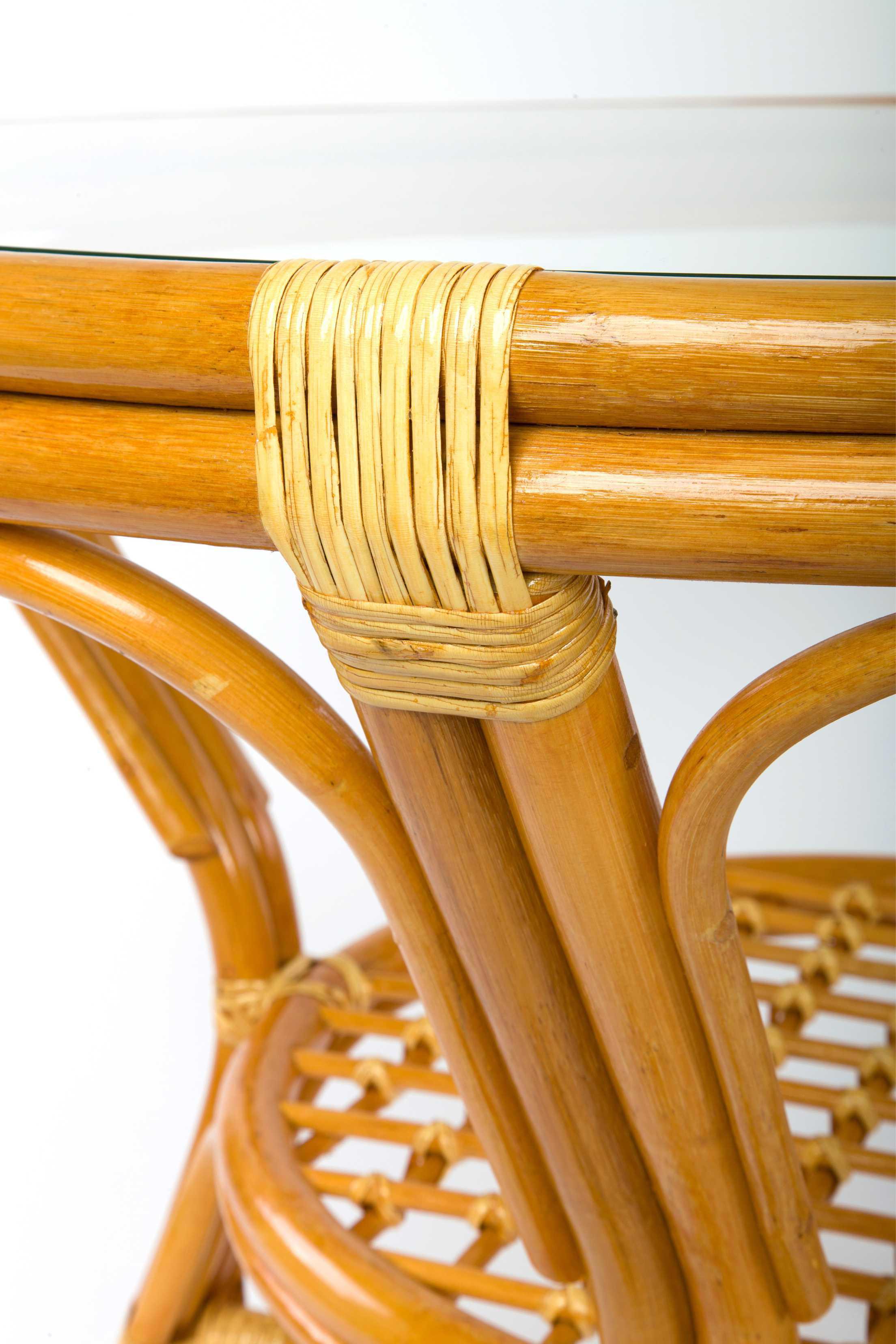 Изображение товара Стол садовый Экодизайн Classic Rattan 104 см диаметр натуральный ротанг коричневый