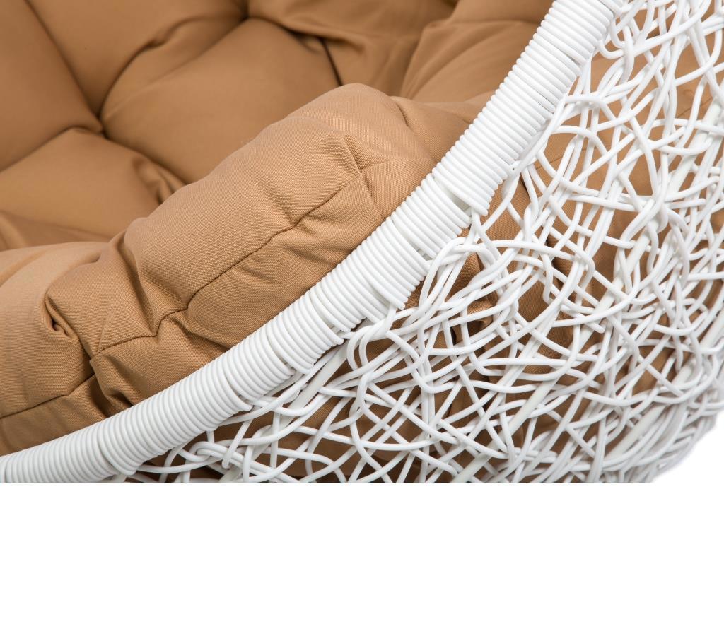 Изображение товара Подвесное кресло Экодизайн LUNAR White из искусственного ротанга