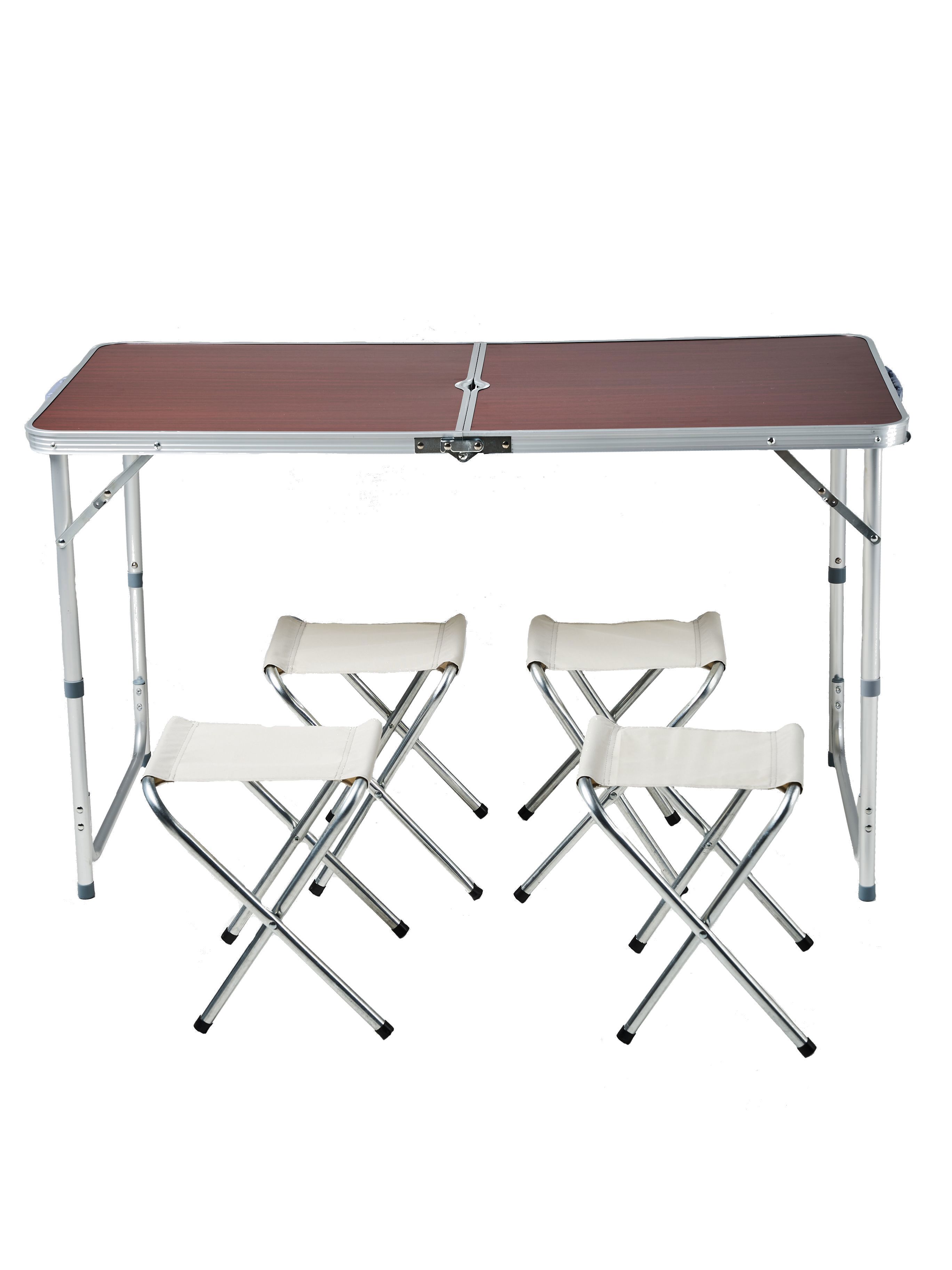 Изображение товара Складной стол 86221103 для пикника с 4 стульями коричневый