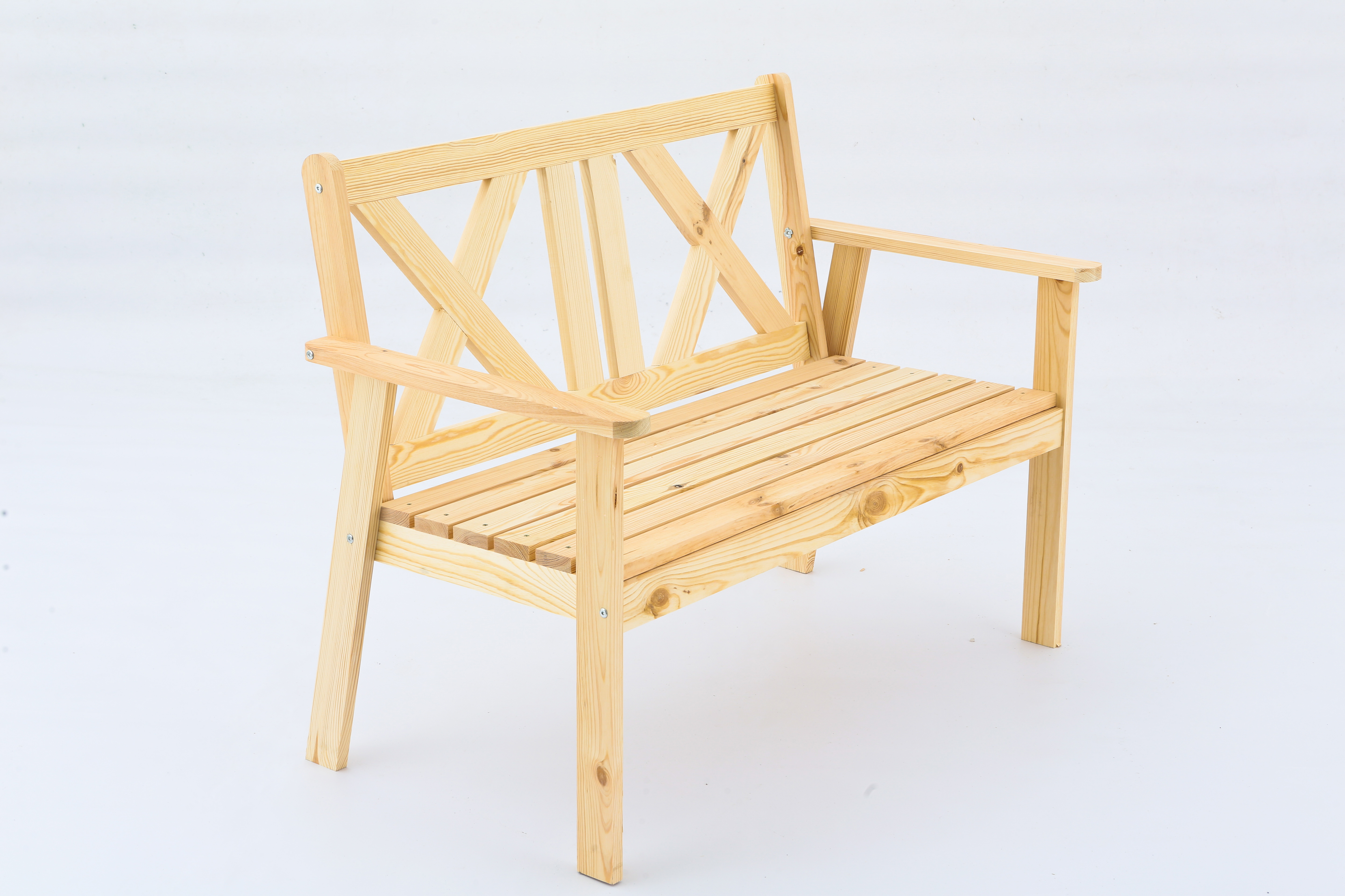 Изображение товара Садовая скамья Фотон 115 см из массива сосны для дачи и сада