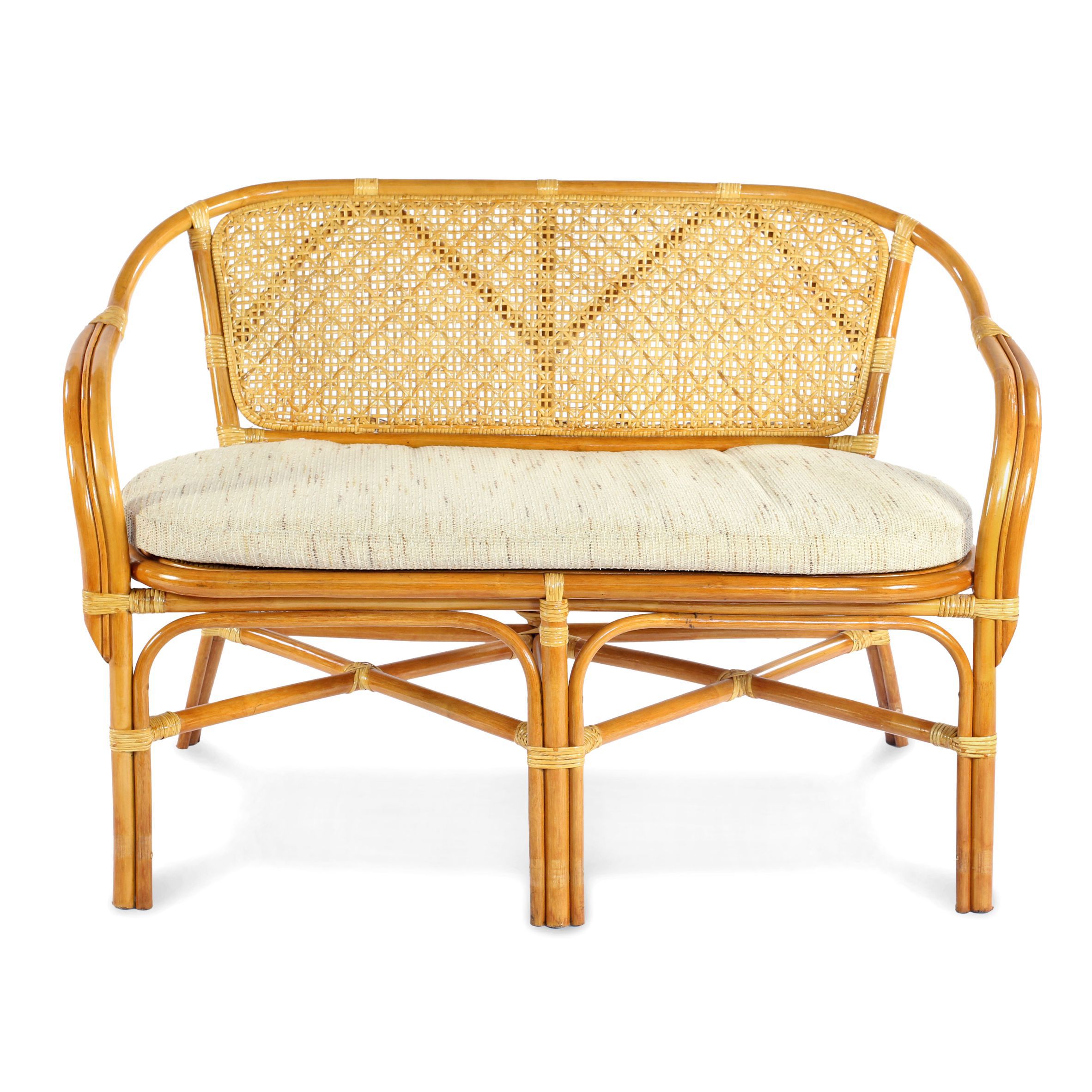 Изображение товара Диван Экодизайн 160 кг из ротанга с мягкими подушками