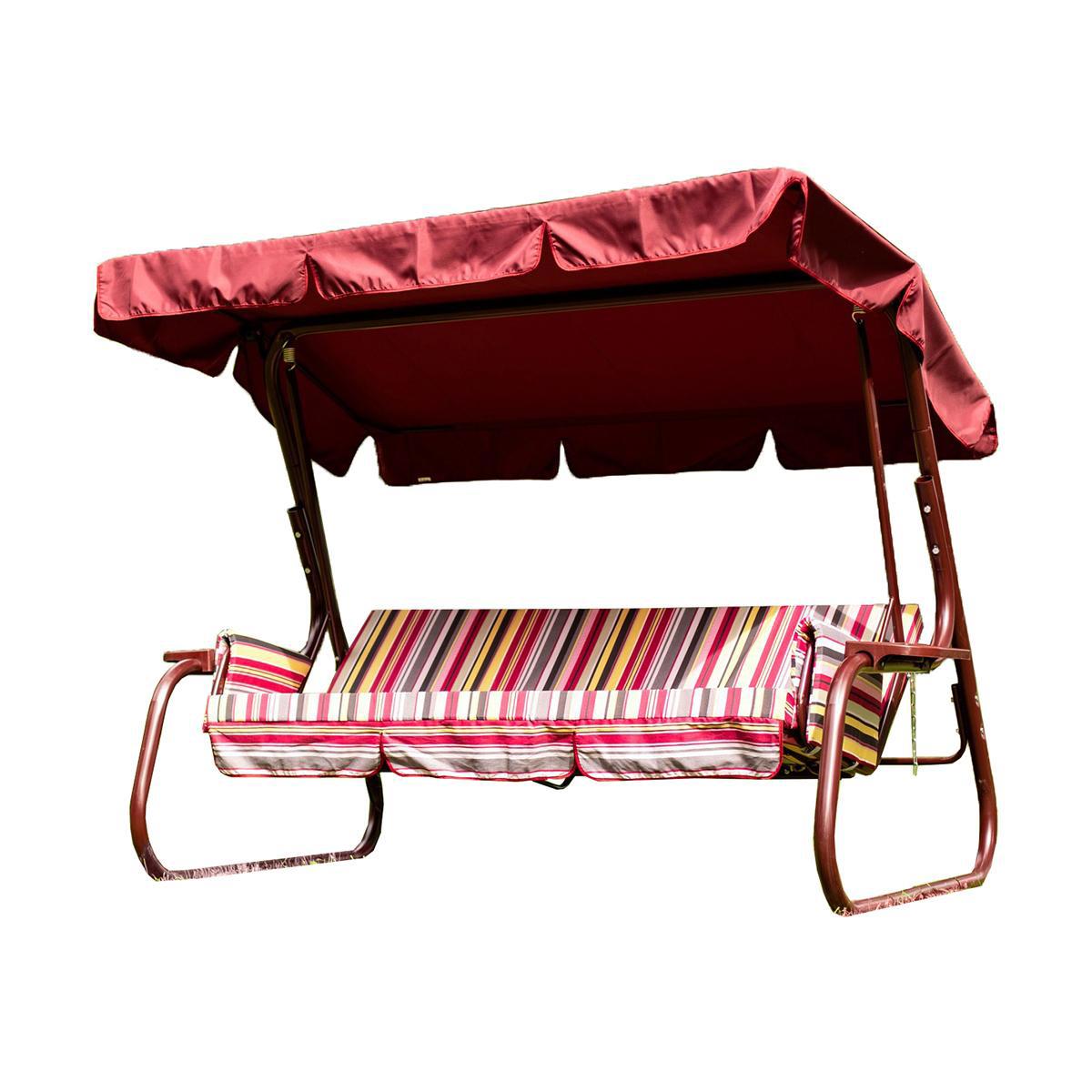 Изображение товара Качели садовые Olsa родео 3-х местные до 280 кг с регулируемой спинкой и тентом