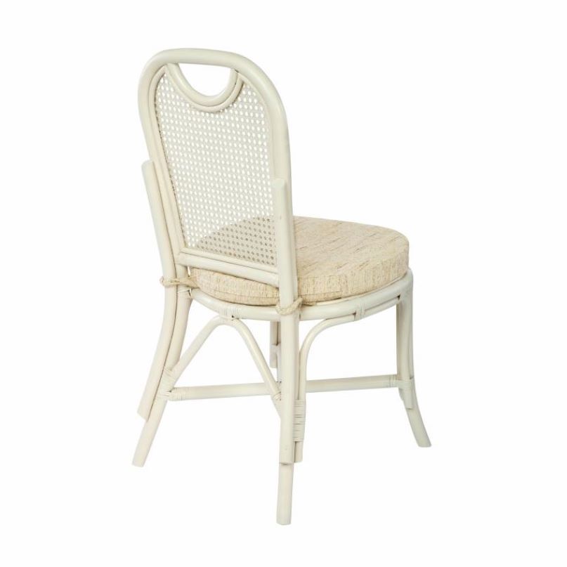 Изображение товара Стул садовый из ротанга с подушкой Экодизайн белый матовый