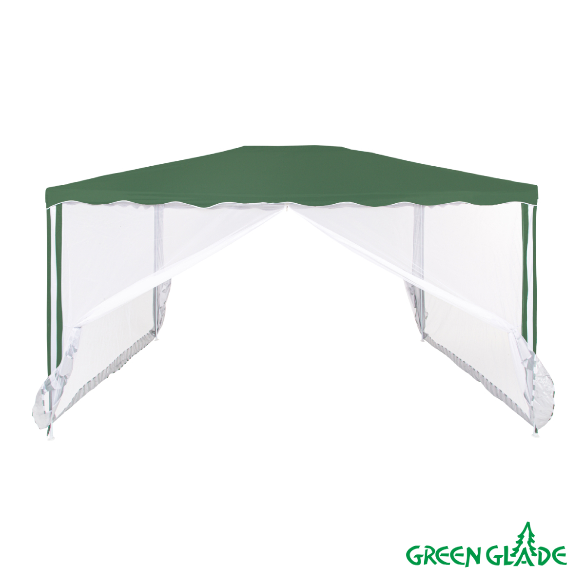Изображение товара Садовый тент Green Glade 1088 3x4x2.5м зеленый из полиэстера с москитной сеткой