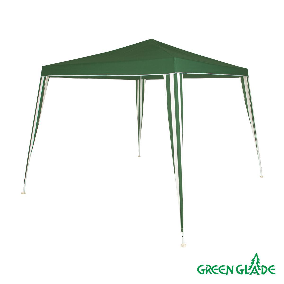 Изображение товара Садовый тент Green Glade 3x3м, зеленый, легкий и прочный шатер