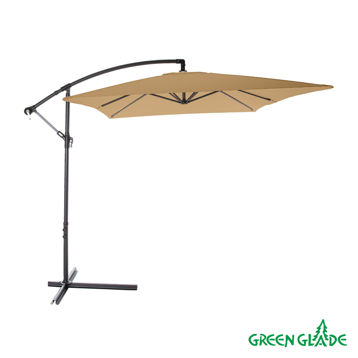 Изображение товара Зонт садовый с боковой опорой Green Glade 6403 d 300 см светлый орех
