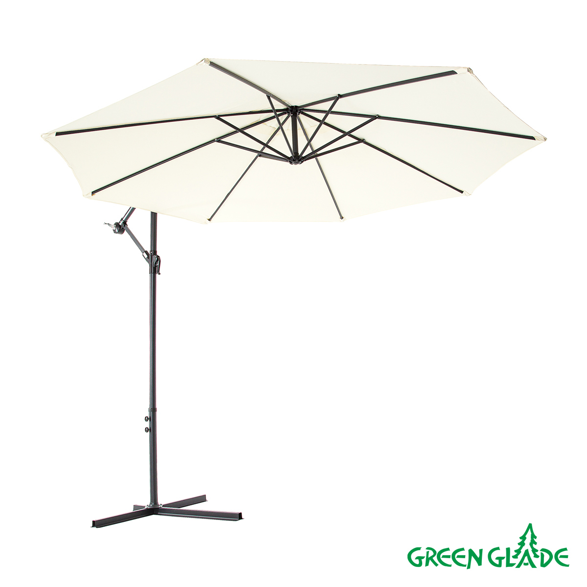 Изображение товара Зонт садовый с боковой опорой Green Glade 8001 диаметр 291 см бежевый