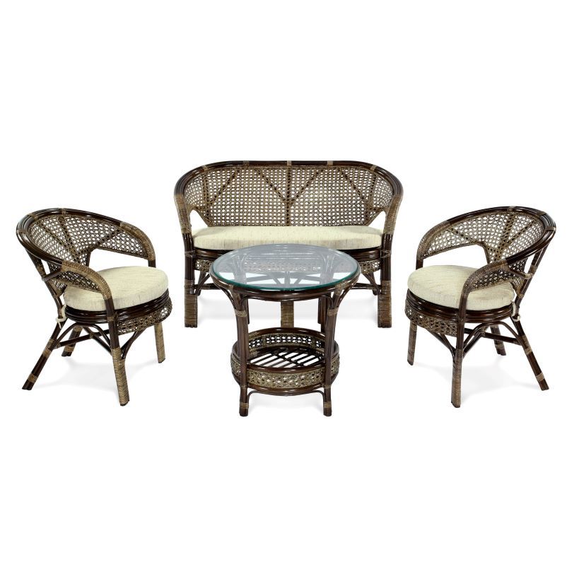 Изображение товара Набор садовой мебели Classic Rattan 02/15-1 с подушками коричневый