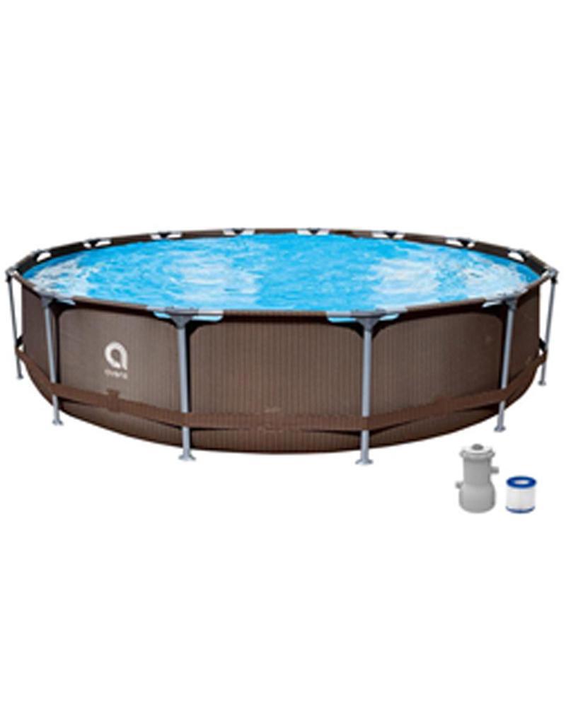 Изображение товара Бассейн каркасный Avenli 230489 круглый 4.57x4.57 м ПВХ 12400 л серый