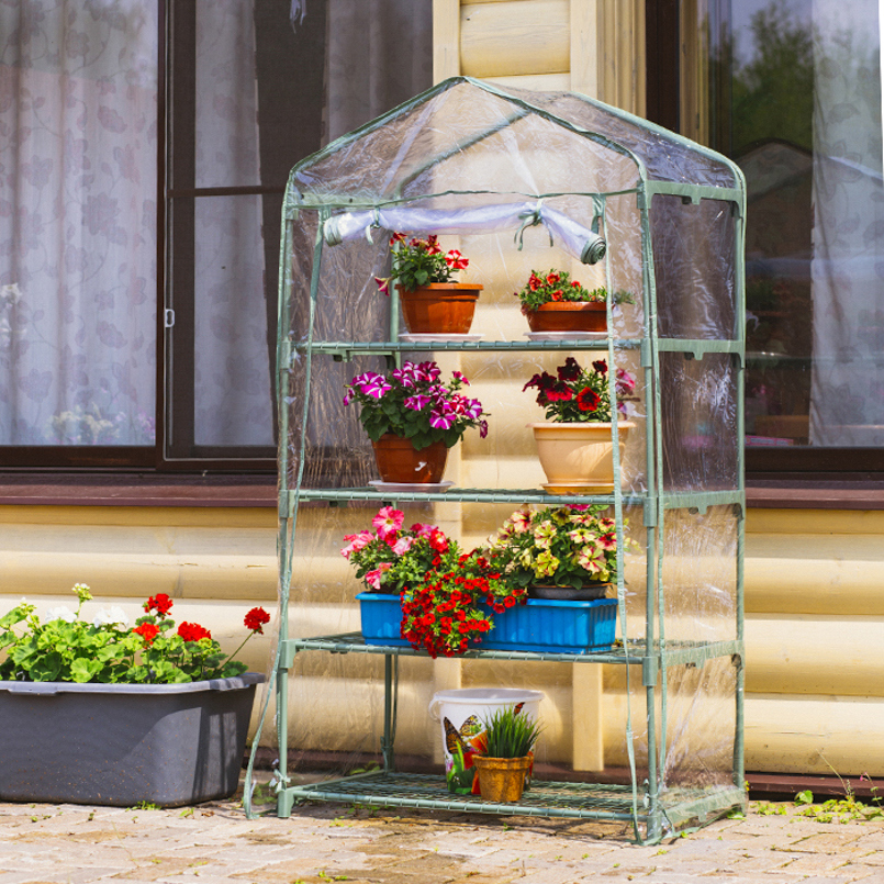 Изображение товара Парник для балкона Урожайная сотка Эксперт 21005 9x69x157 см 4 полки