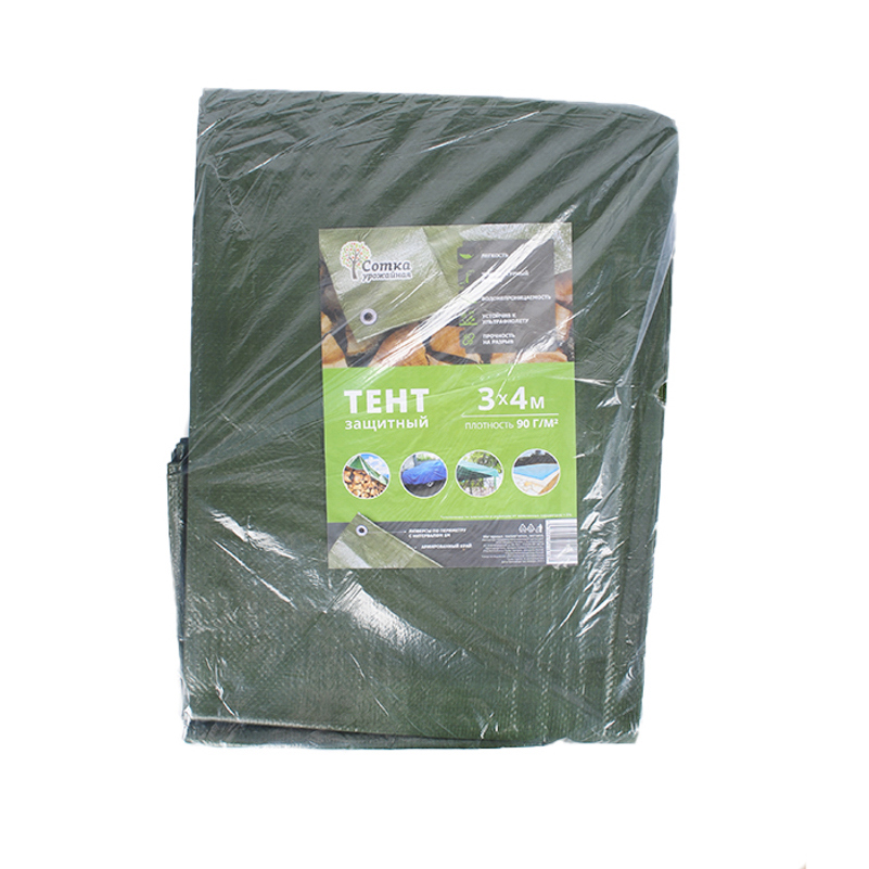 Изображение товара Тент защитный Урожайная сотка 3x4м из полиэтилена 150мкм