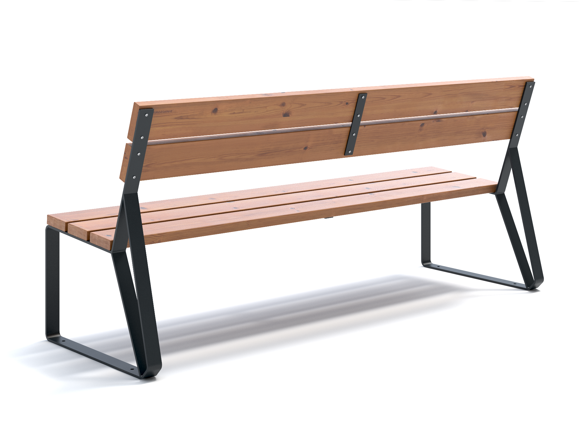 Изображение товара Парковая скамейка Mirozdanie PT1840 термососна графит для отдыха