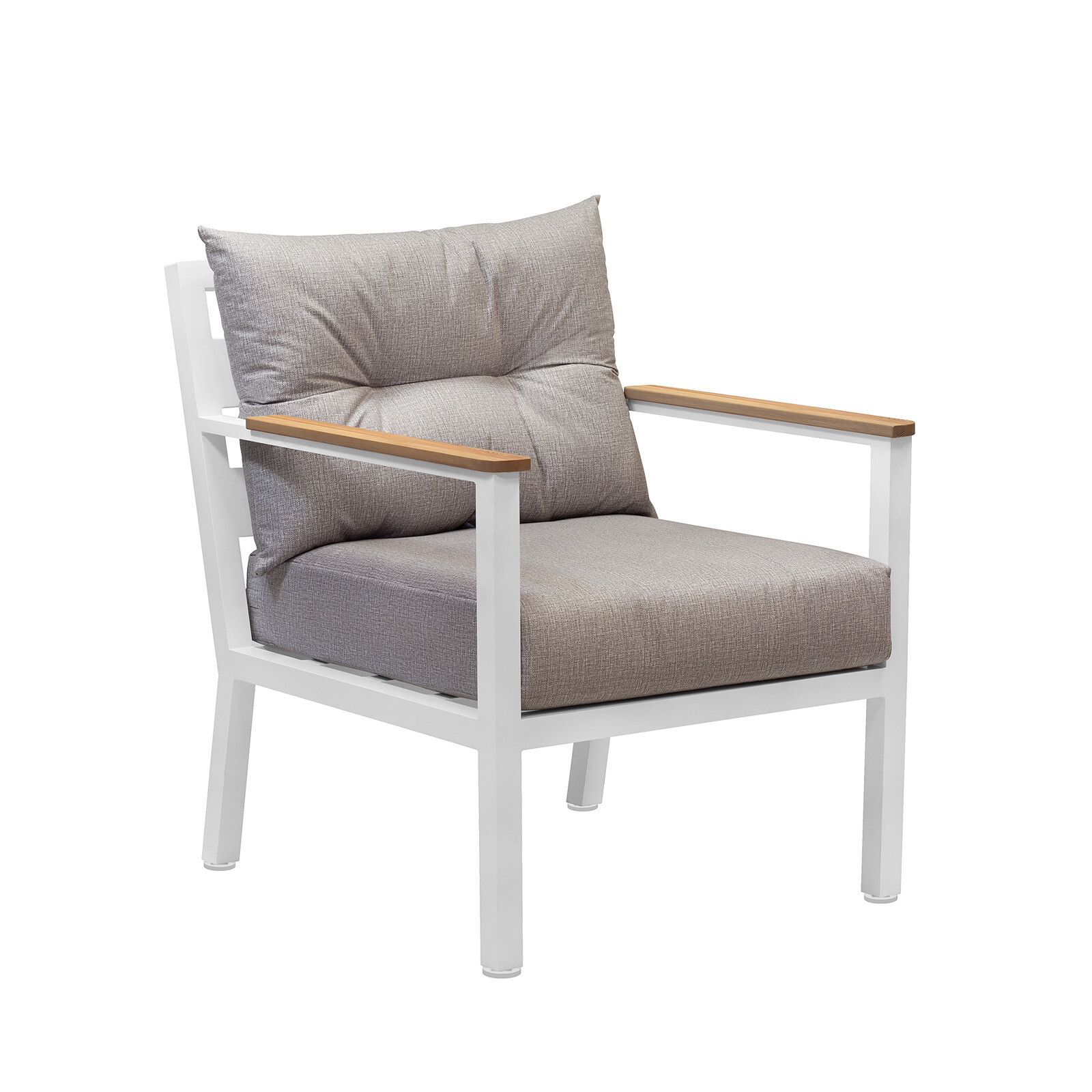 Изображение товара Кресло садовое с подушками SANTORINI от GREENWEEN, алюминий, белое, Россия