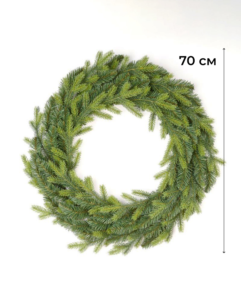 Изображение товара Рождественский венок MAX CHRISTMAS диаметром 70 см с декором