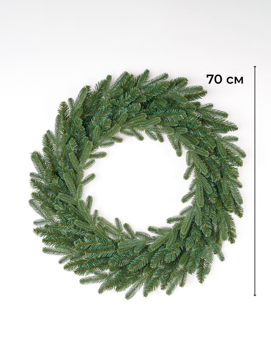 Изображение товара Рождественский венок Max christmas ВЕ 70 ø 70 см с декором