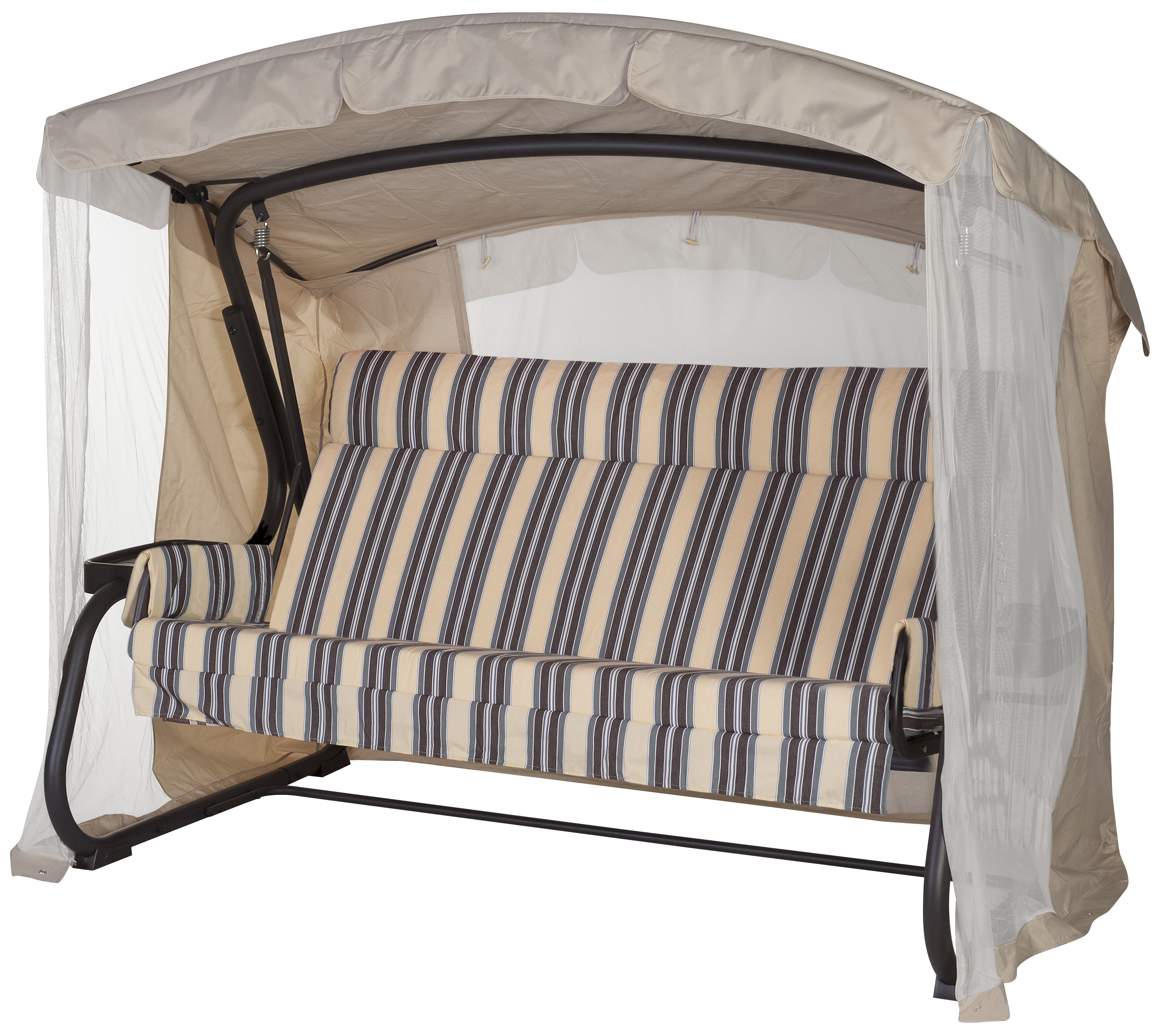 Изображение товара Качели садовые Мерида Премиум 3-х местные до 350 кг черный Россия