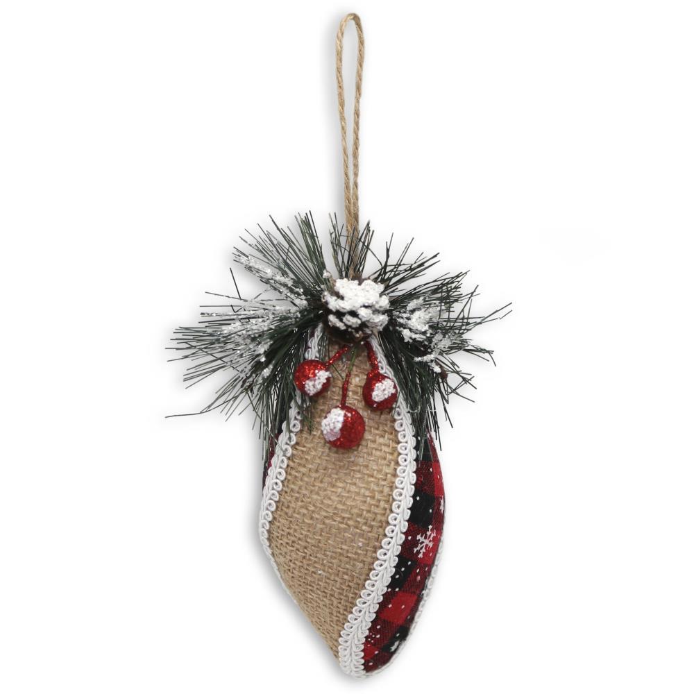 Изображение товара Украшение елочное с веткой и шишкой B&H BH1652 красное