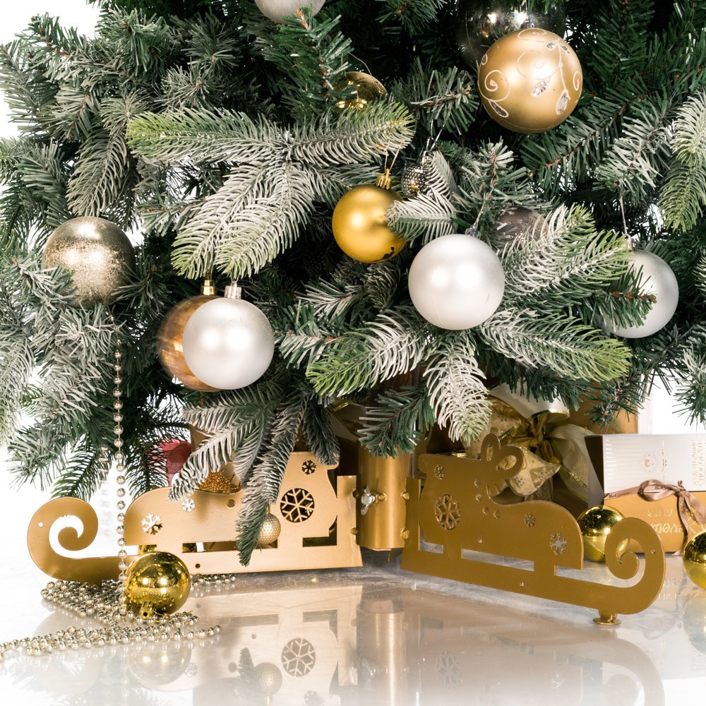 Изображение товара Подставка для елки Sadzone ø 61 см металл жёлтый золотой напольная устойчивость