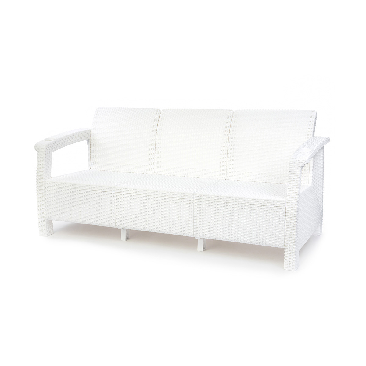 Изображение товара Садовый диван Альтернатива 230150 белый 3 места