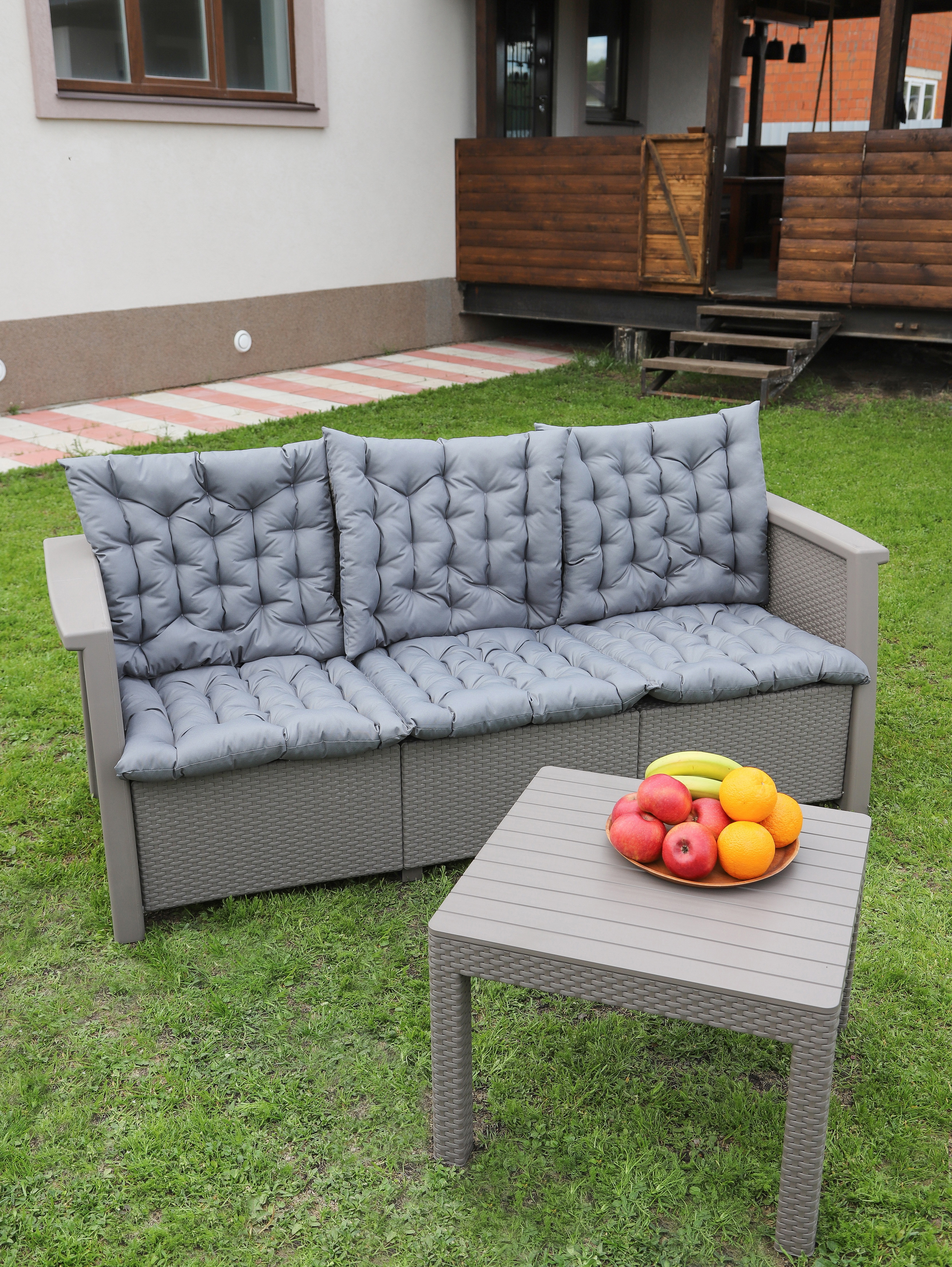 Изображение товара Подушка для садовых качелей BIO-LINE 52x60 см серый для уличной мебели