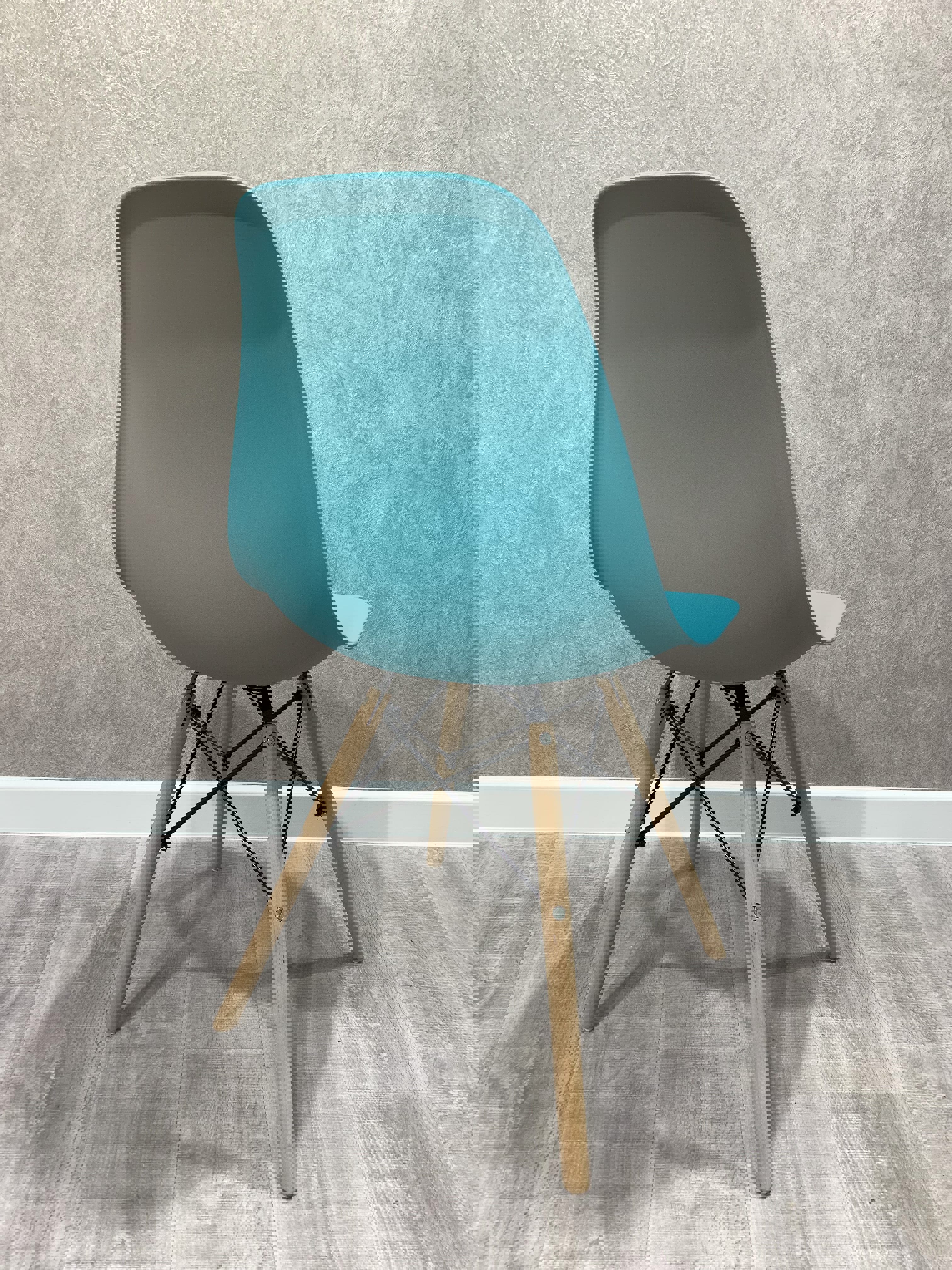 Изображение товара Комплект 3 стульев садовых Мекко 623-1-бирюзовый пластиковый для террасы