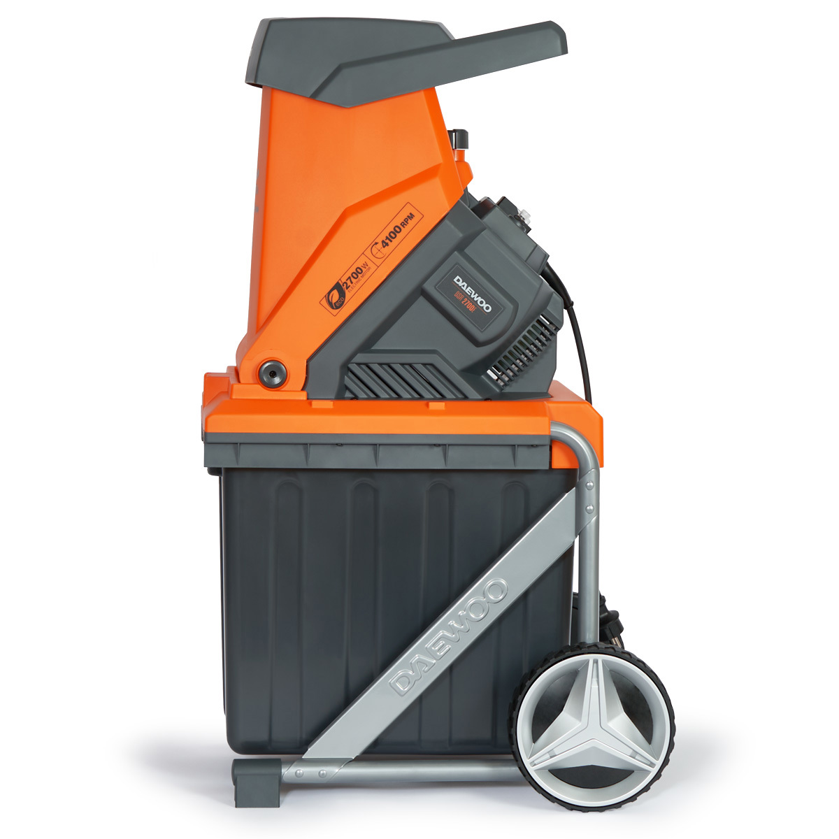 Изображение товара Измельчитель садовый электрический DAEWOO DSR 2700E с защитными перчатками