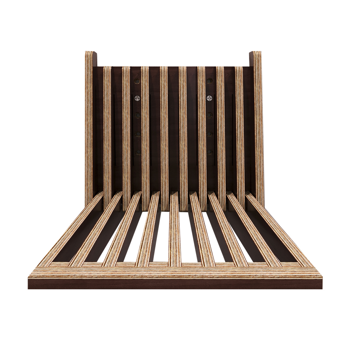 Изображение товара Настенный складной стул Азбукадекор коричневый, влагостойкий, монтаж без сверления