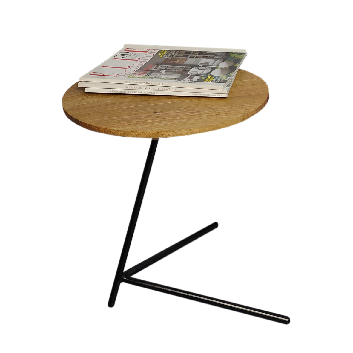 Изображение товара Круглый журнальный столик Азбукадекор 40x45 см из дуба