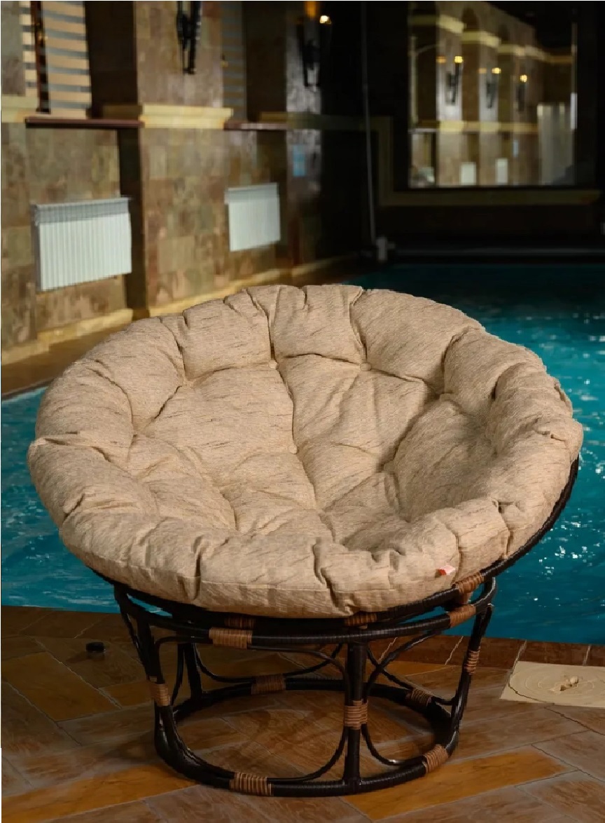 Изображение товара Кресло садовое Bigarden 128768 Papasan 105 см x 75 см x 105 см ротанг черный