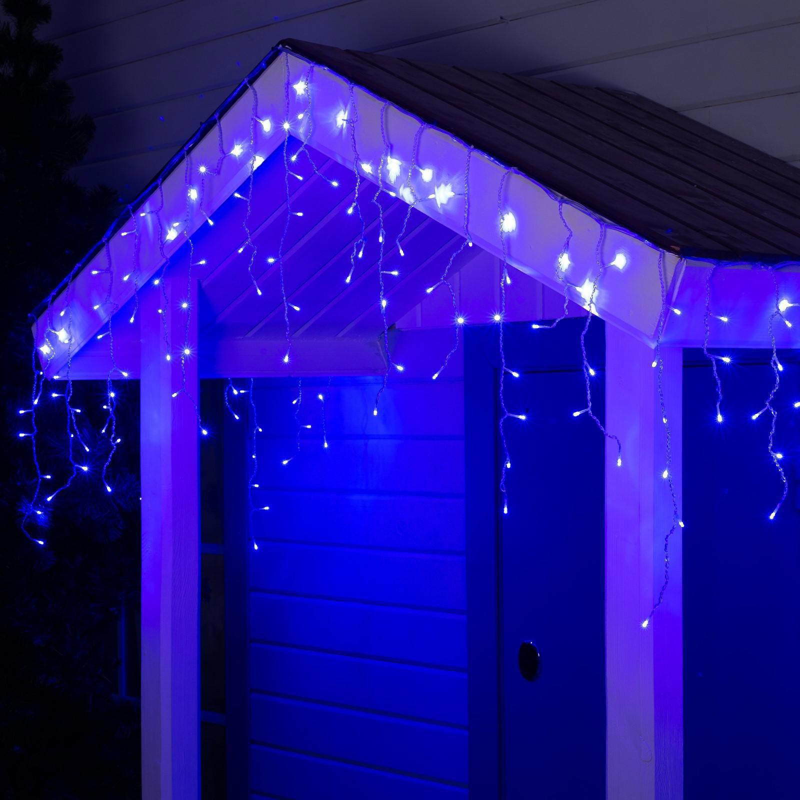 Изображение товара Электрогирлянда универсальная Luazon lighting бахрома 4 м 180 LED синий 8 режимов
