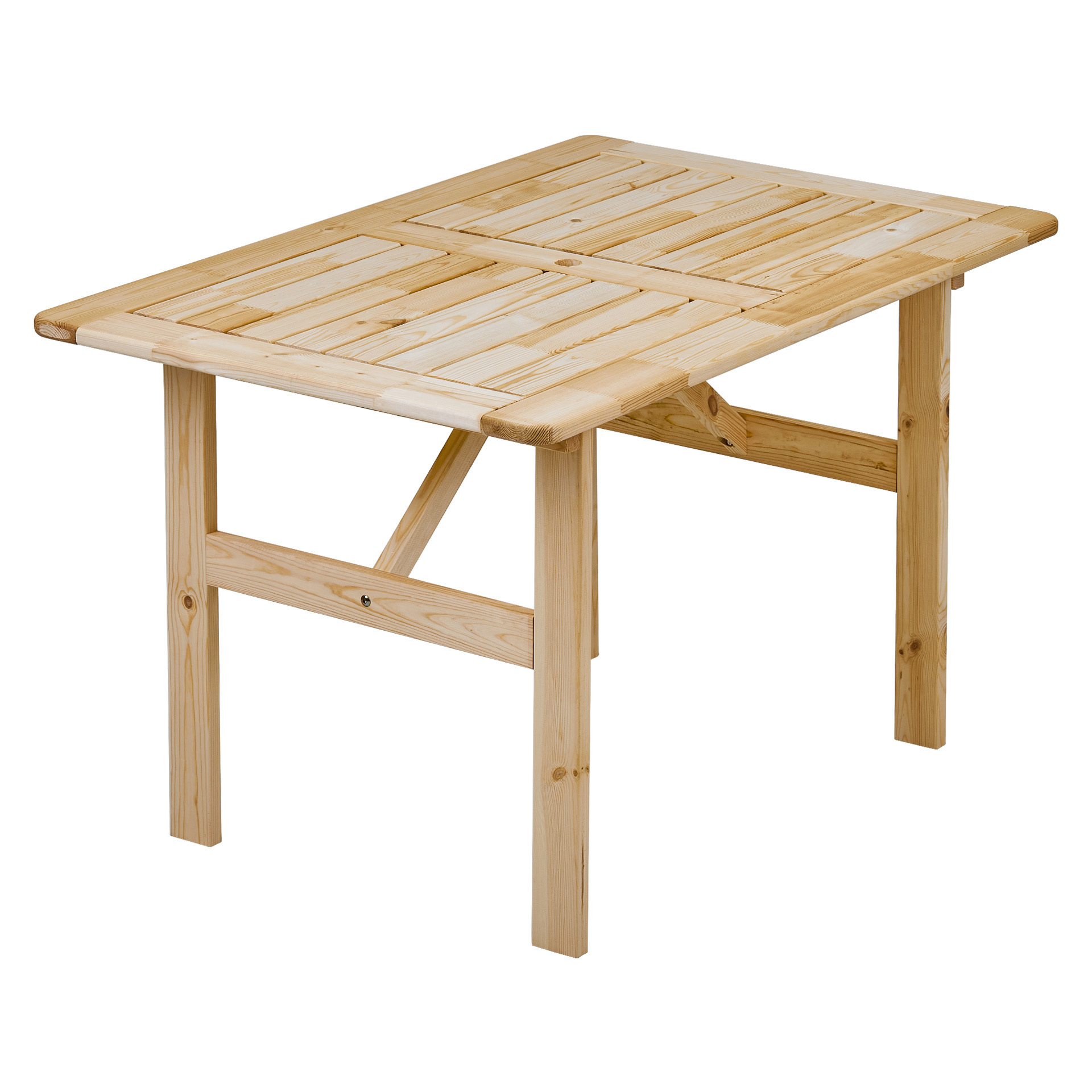 Изображение товара Нераздвижной садовый стол INTERLINK СОЛО 73см x 120см из сосны бежевый