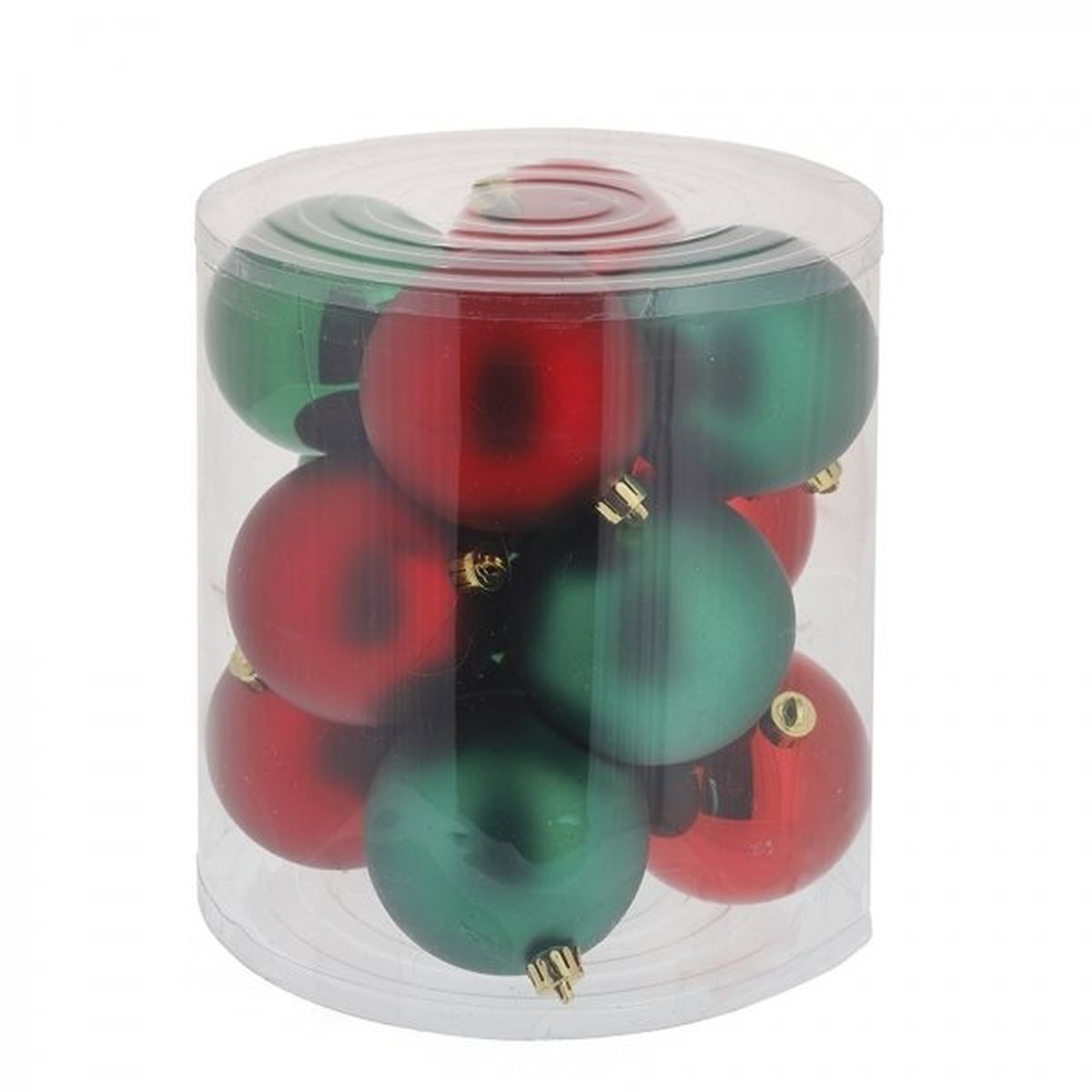 Изображение товара Набор елочных шаров 722954 Летнее настроение 8 см ПВХ красный 12 шт