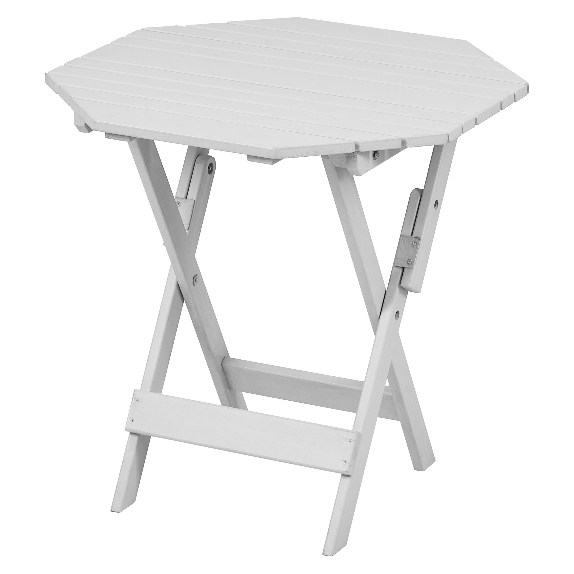 Изображение товара Нераздвижной садовый стол складной Interlink Сансет 70x70x70 см дерево серый/серебристый