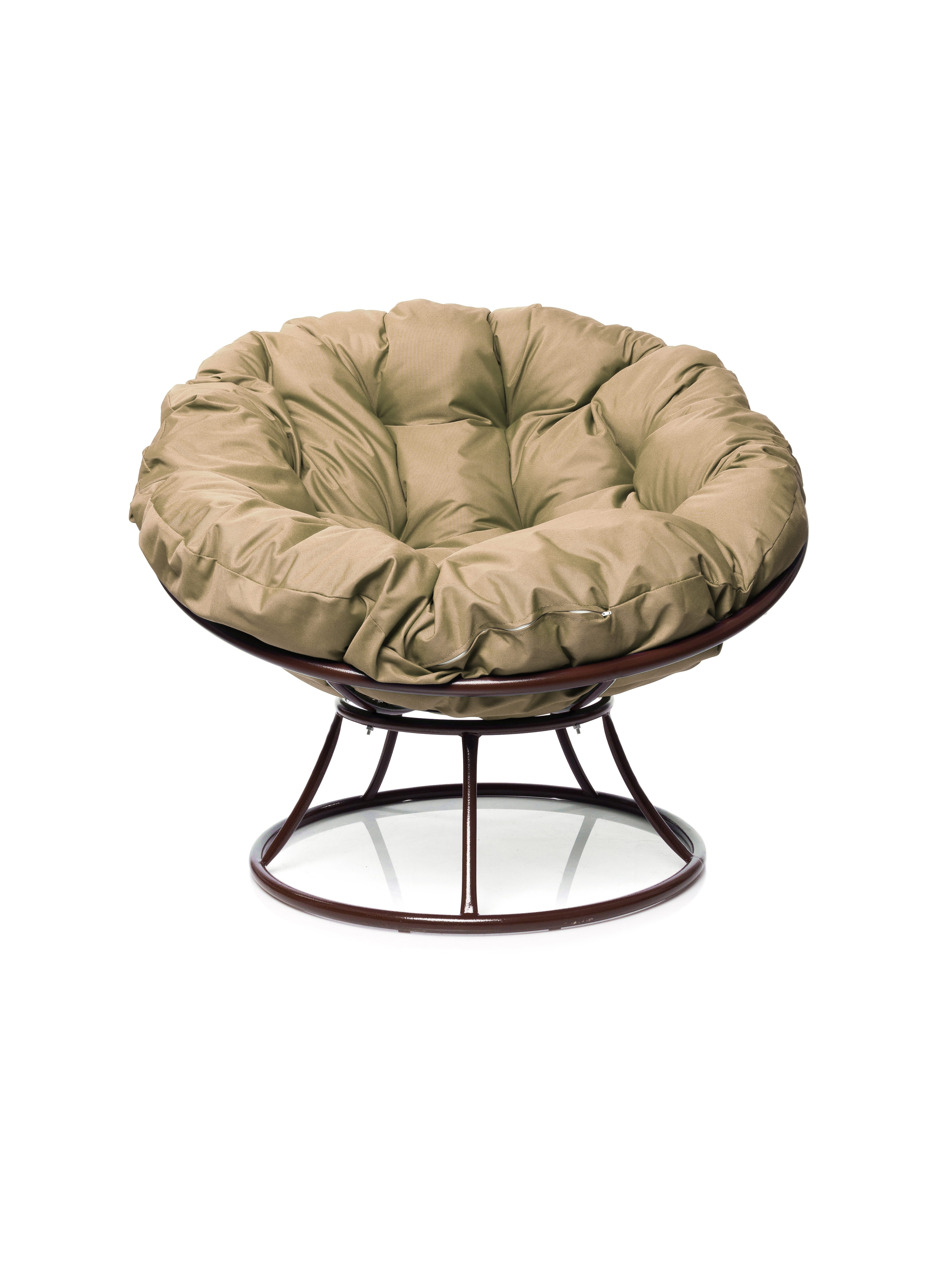 Изображение товара Кресло садовое Папасан М-group из искусственного ротанга плотного коричневого цвета 98x58x75 см