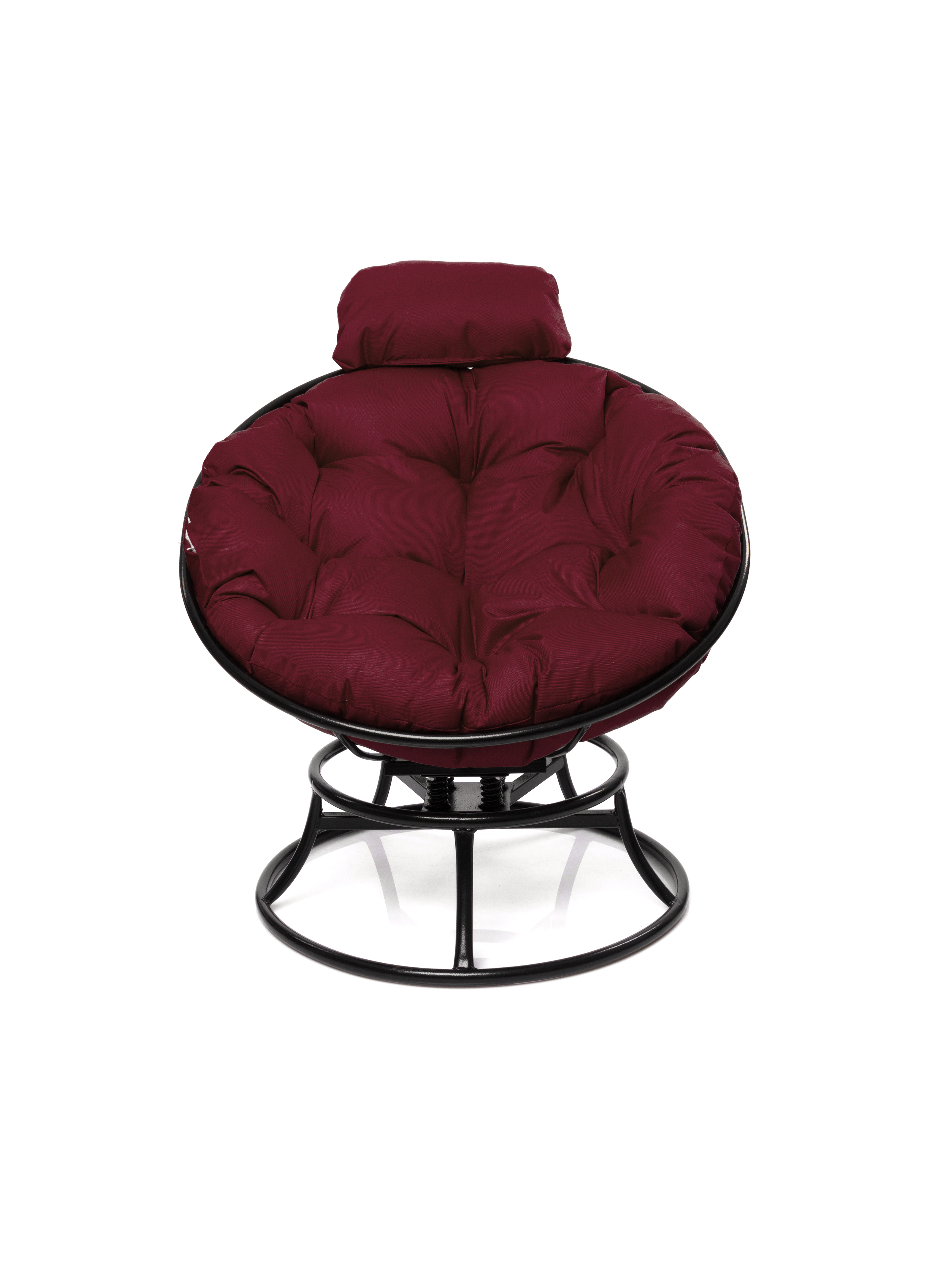 Изображение товара Кресло садовое M-group 12080402 Папасан пружинка мини 77 см x 29 см x 76 см искусственный ротанг черный